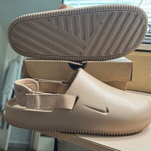Nike Tan Calm Mule Slide Sandals